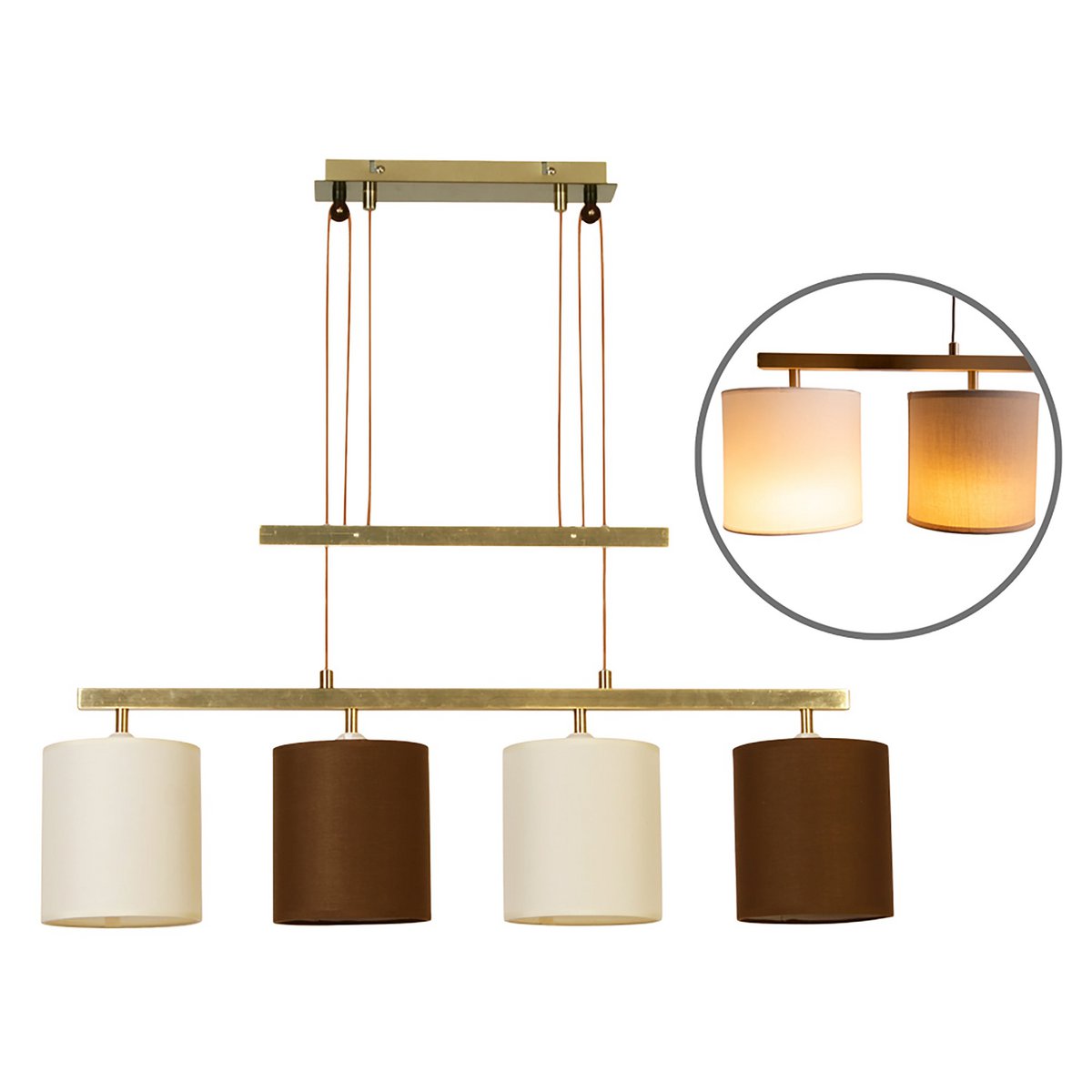 Timeless Artisan Pendant Lamp in Brown and Beige Luxury Design