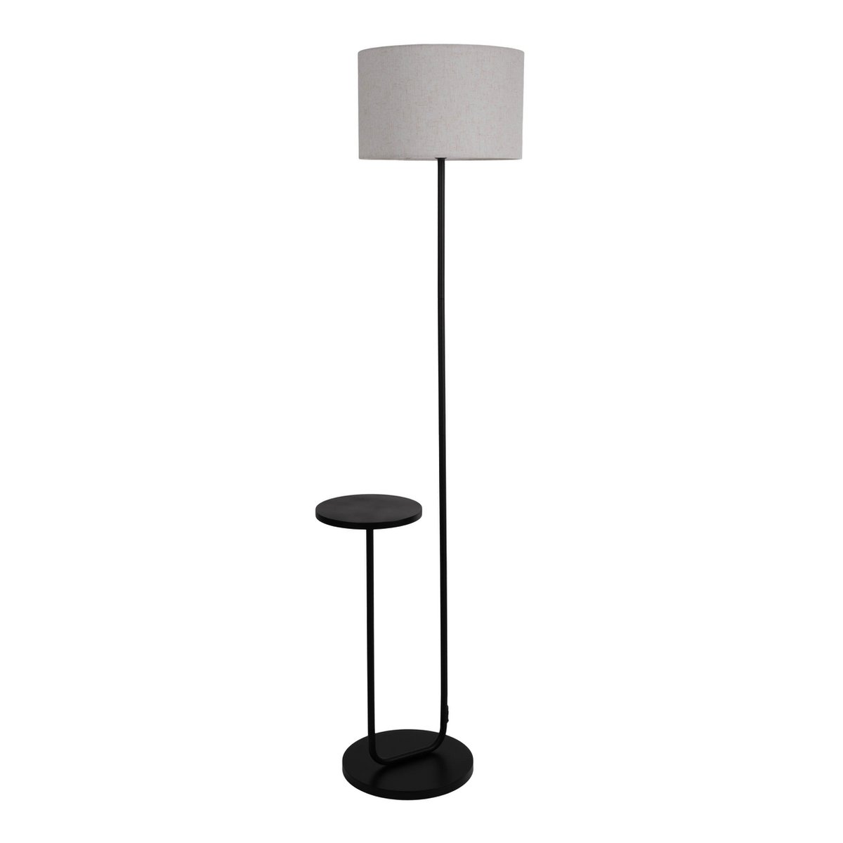 Timeless Artisan Standing Lamp with Curated Black Metal Design