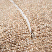 Comfy beige cotton pouf