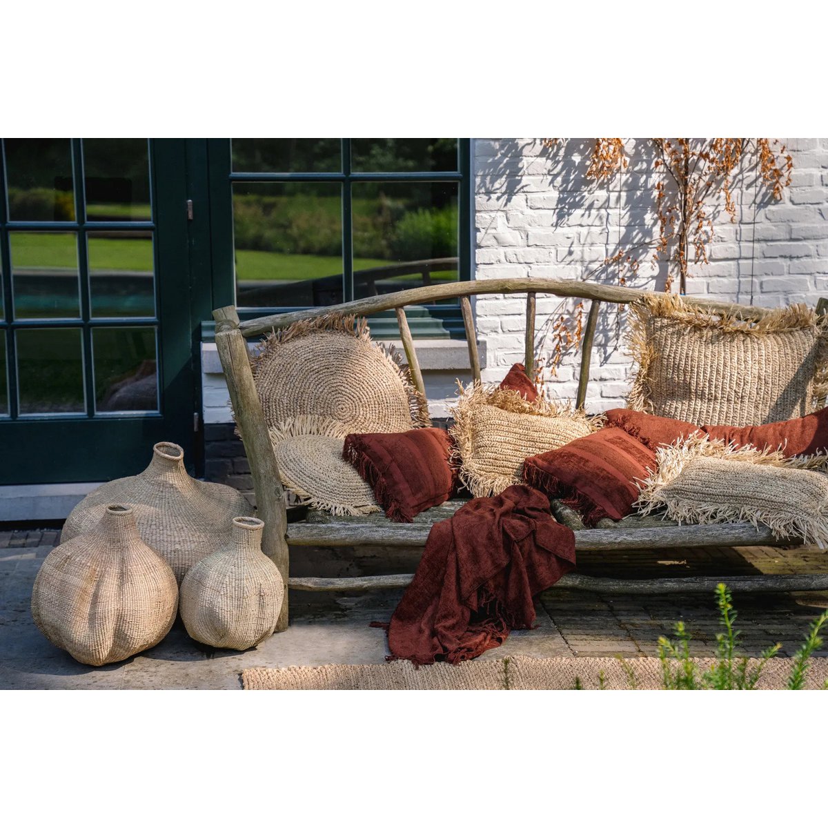 The Oh My Gee Kussenhoes - Bordeaux Fluweel - 35x100