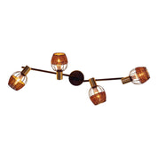 Handcrafted Luxury Corbis Ceiling Lamp in Black and Gold