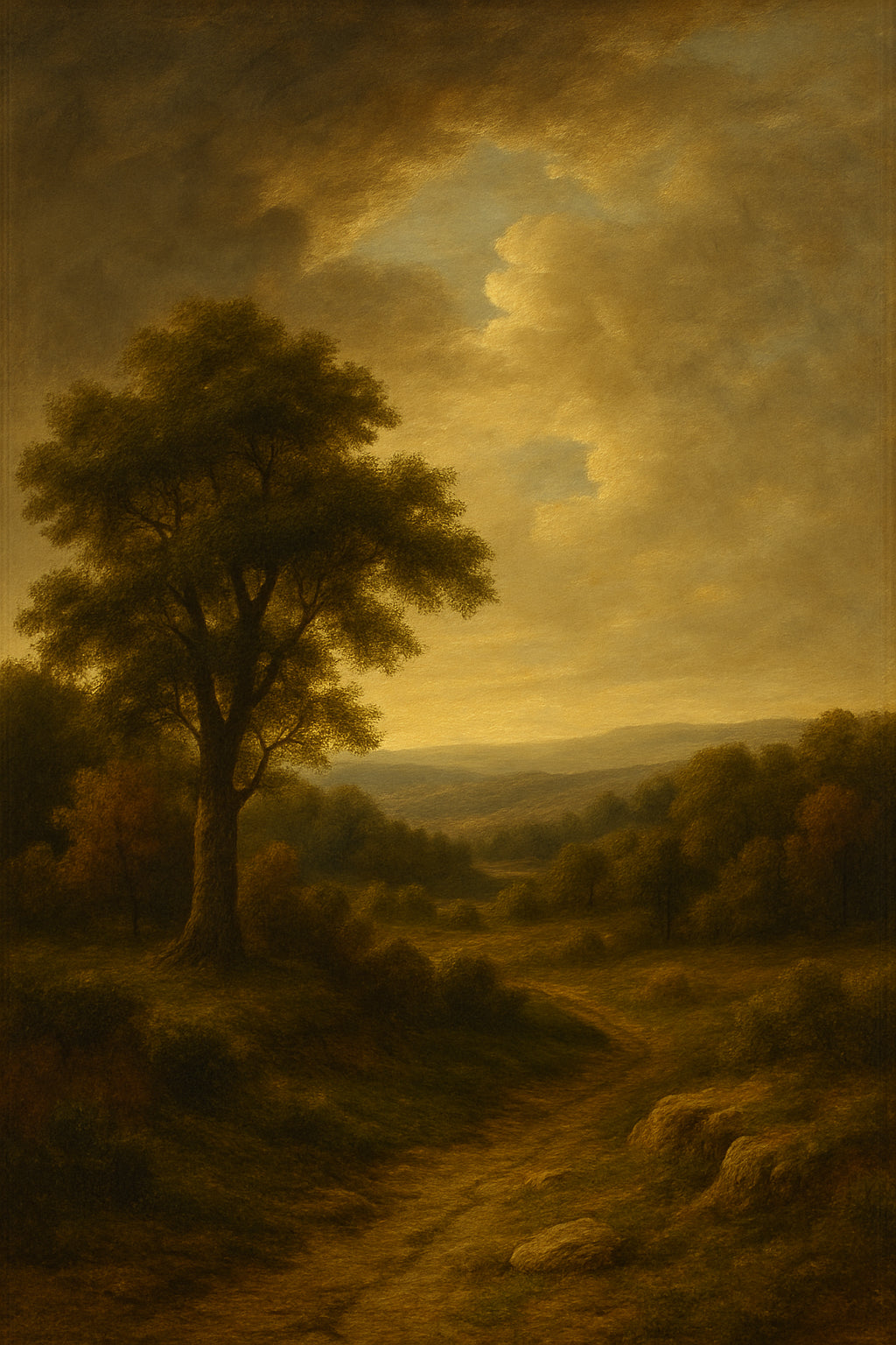 Golden Horizon - Klassieke wandkunst