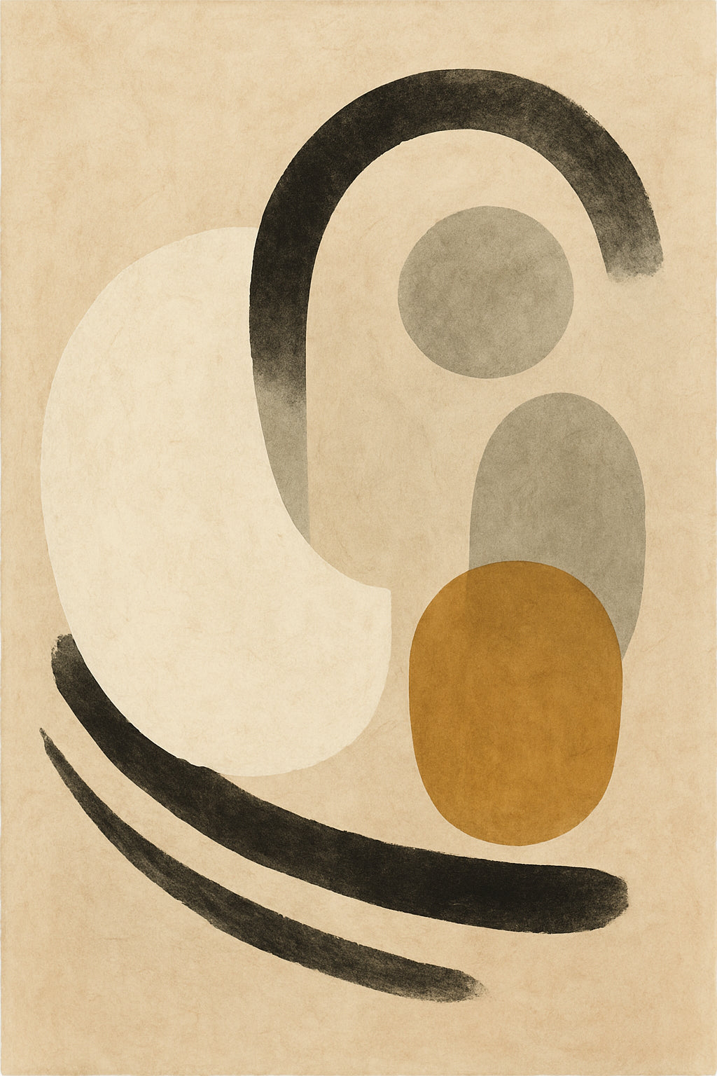 Beige Flow - Classic Wall Art