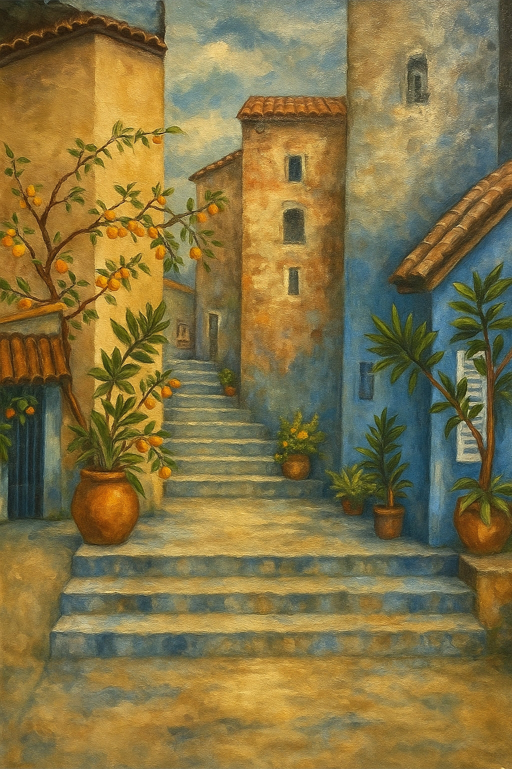 Chefchaouen Alleyway - Classic Wall Art