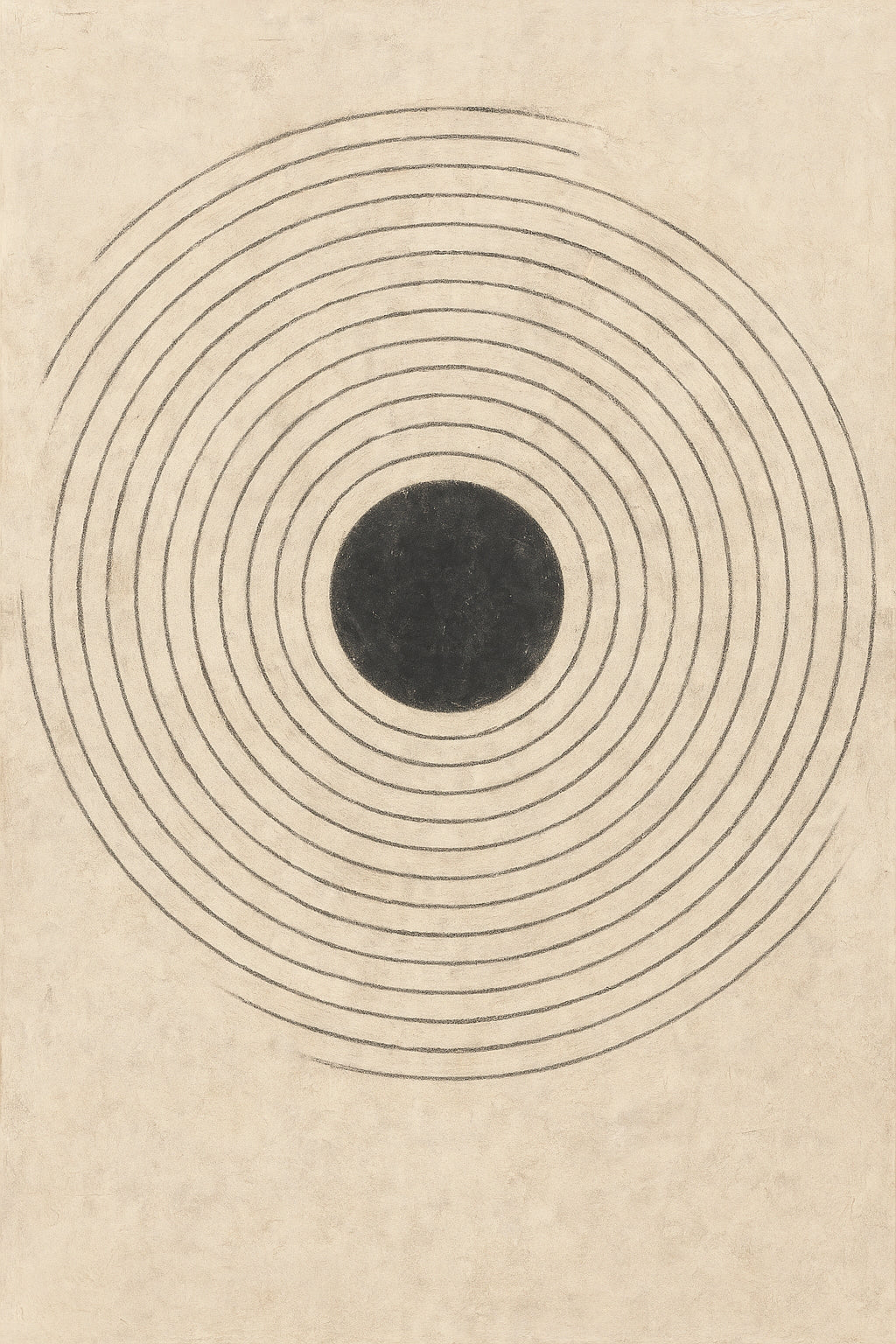 Still Beige Circle - Classic Wall Art