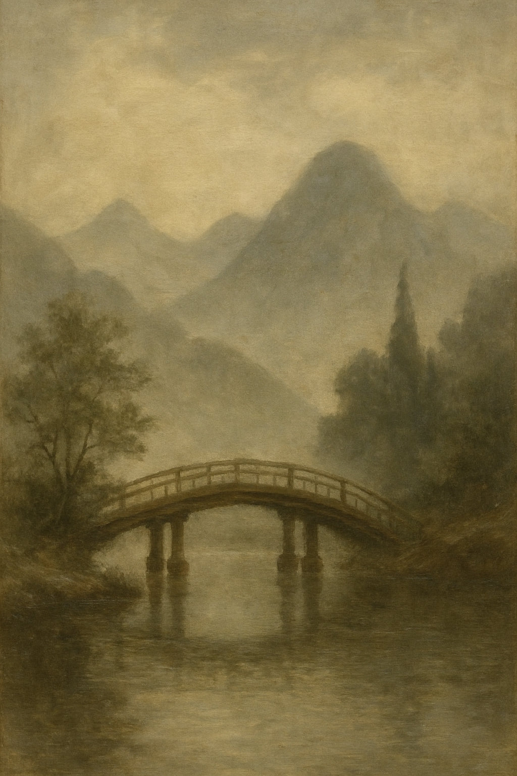 Mistful Mountain - Classic Wall Art