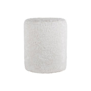 Tierno white fluffy pouf