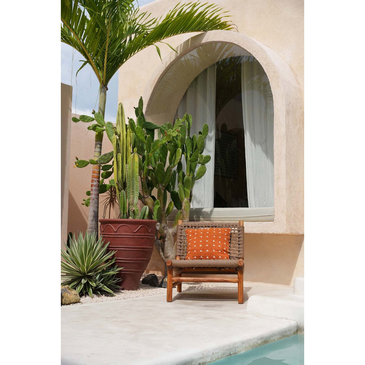 De Zillion Kiss kussenhoes - Terracotta wit