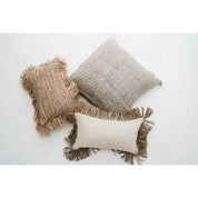 Het raffia -kussendeksel rechthoekig - natuurlijk - 30x50
