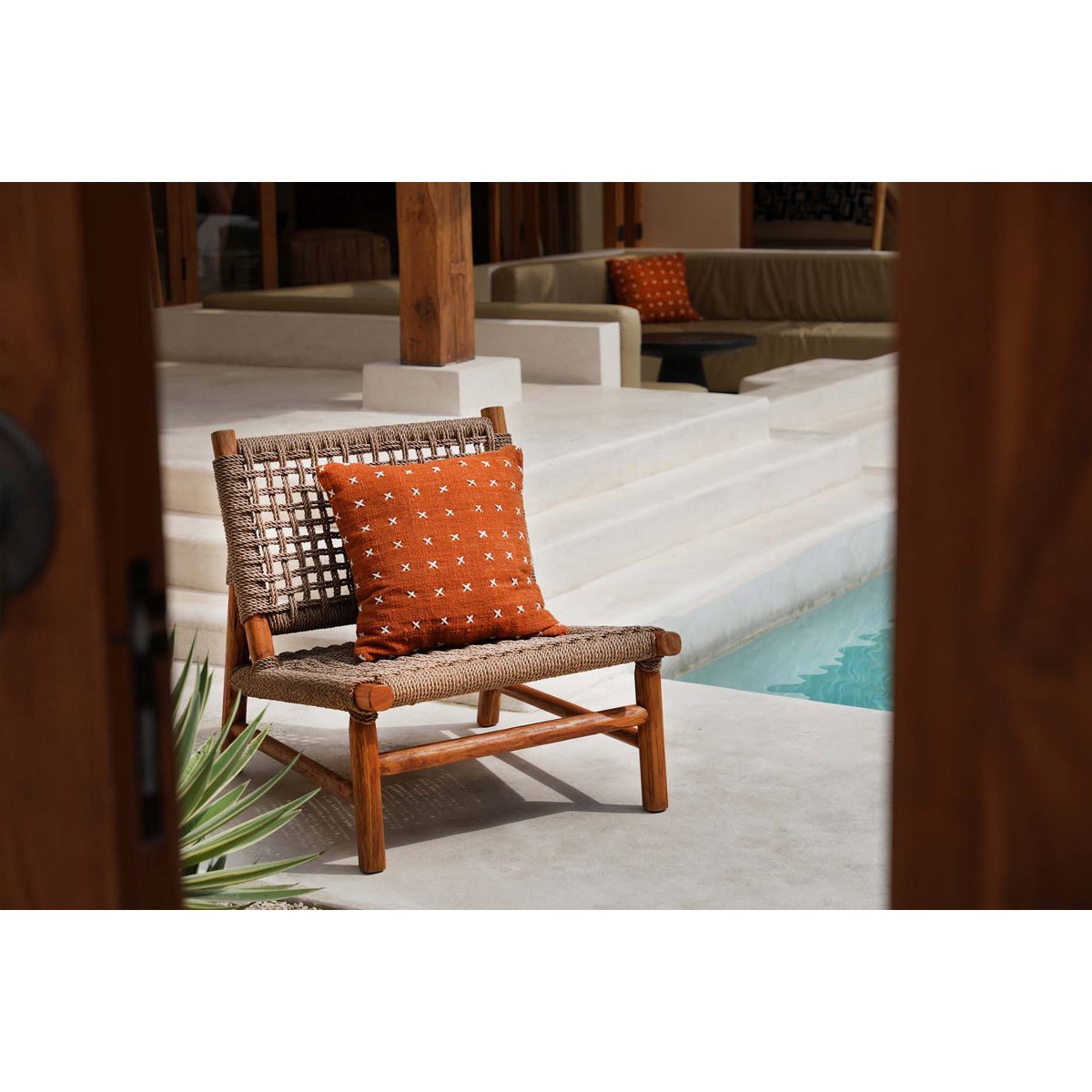 De Zillion Kiss kussenhoes - Terracotta wit