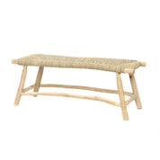 Timeless Handmade Seagrass Bench - Artisan Crafted Luxury Design