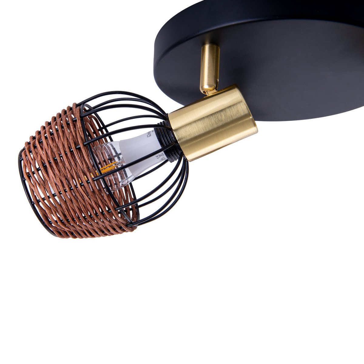 Luxury Handmade Artisan Ceiling Rondel in Black and Gold