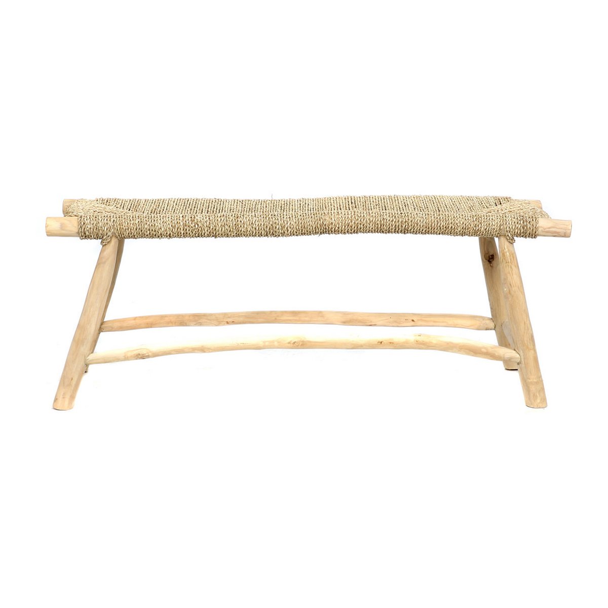 Timeless Handmade Seagrass Bench - Artisan Crafted Luxury Design