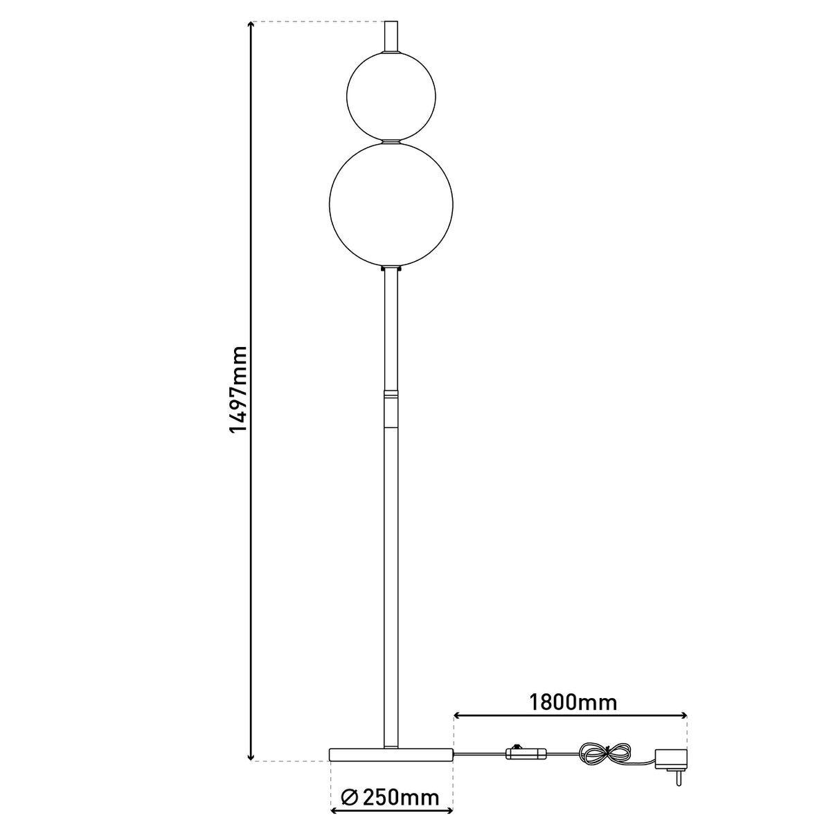 Luxury Handmade Nova LED Floor Lamp with Timeless Design