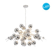 Timeless Artisan Pendant Lamp in Chrome with Natural Elegance