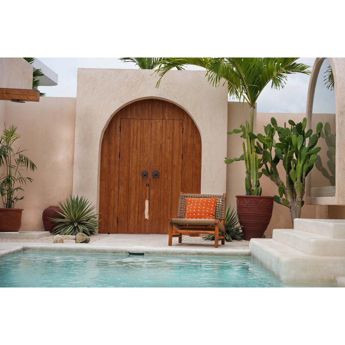 De Zillion Kiss kussenhoes - Terracotta wit