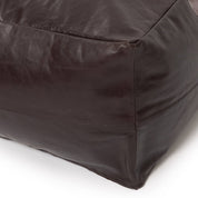 Nappa leather pouf