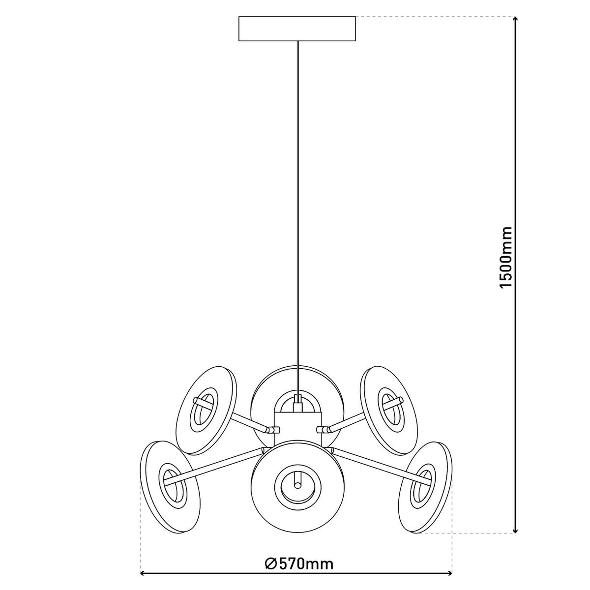 Fannur Navl Handmade Luxury LED Pendant Light, Timeless Design