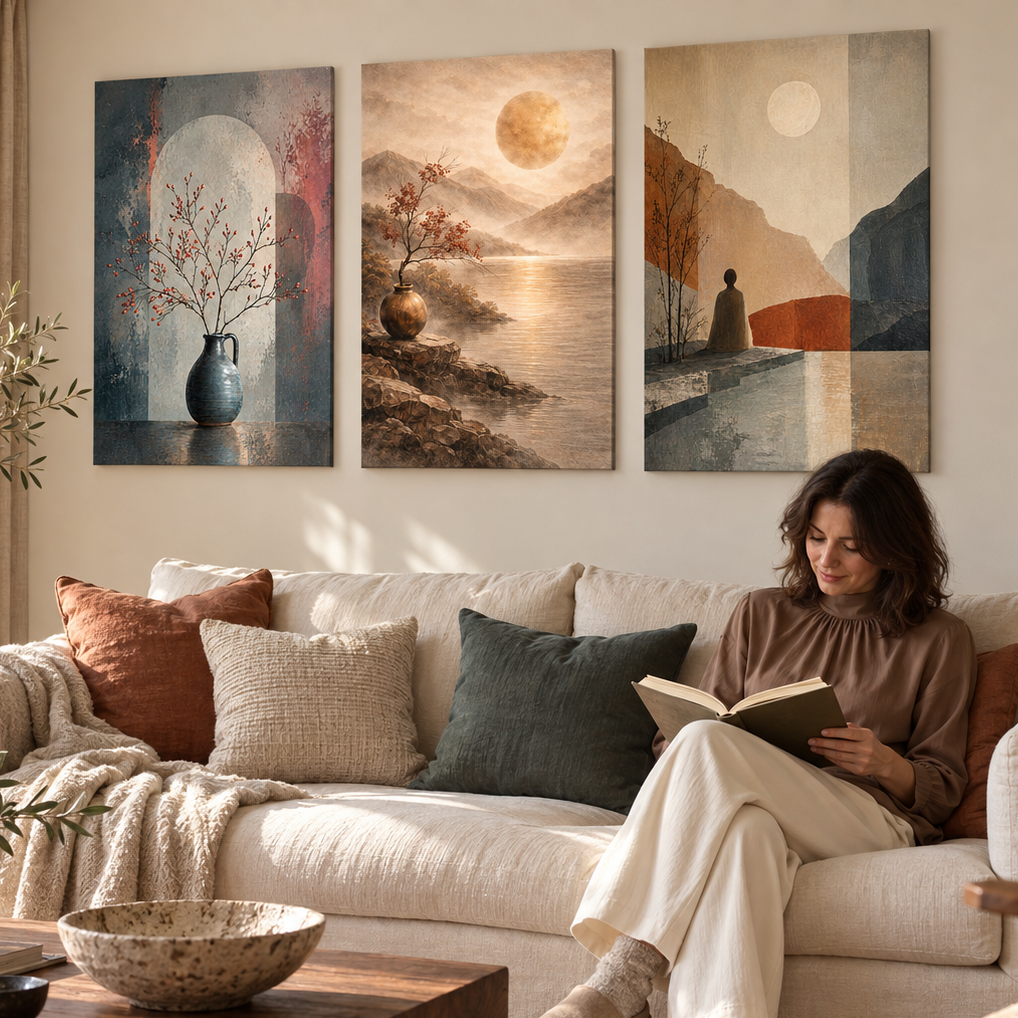 Large Wall Art Above a Sofa: How We Styled a Real 204 cm Sofa