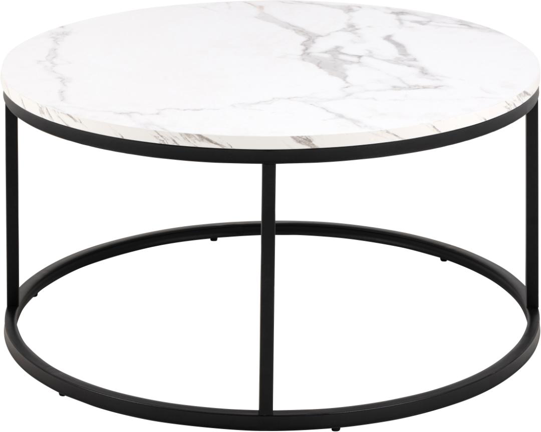 Nerra round white coffee table