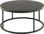 Nerra round black coffee table