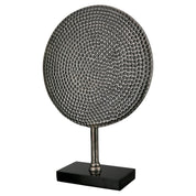 Circle of echoes silver aluminium sculpture
