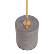 Timeless Black Metal and Concrete LED Table Lamp, Artisan Crafted
