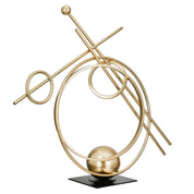 Orbit of creation gold metal sculpture