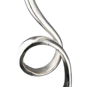 Spiral of infinity silver aluminium sculpture