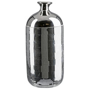 Silver rhythm ceramic vase