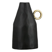 Midnight amphora black and gold aluminium vase