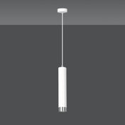 LYONN 1 White Chrome Pendant Lamp