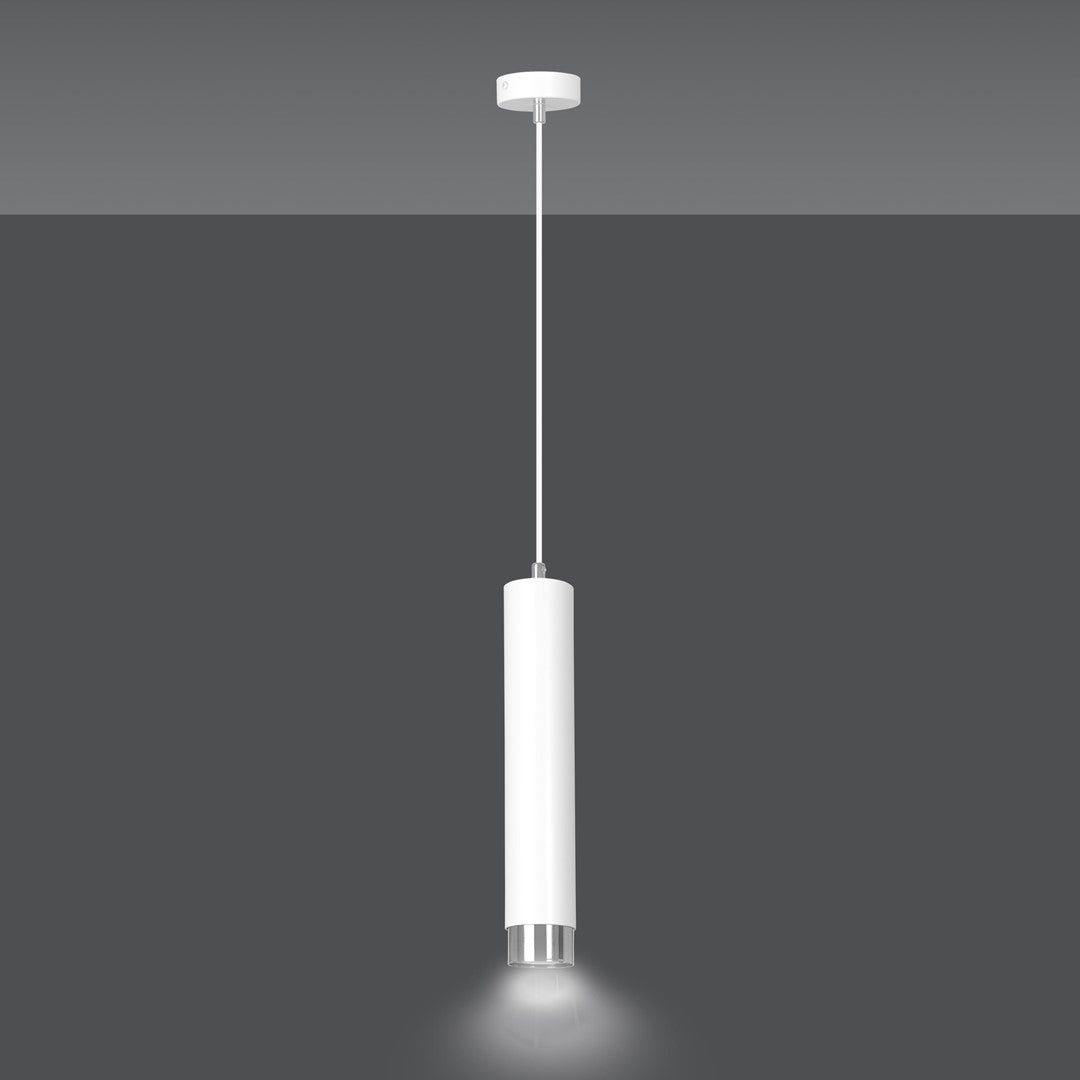 LYONN 1 White Chrome Pendant Lamp