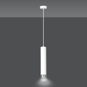 LYONN 1 White Chrome Pendant Lamp