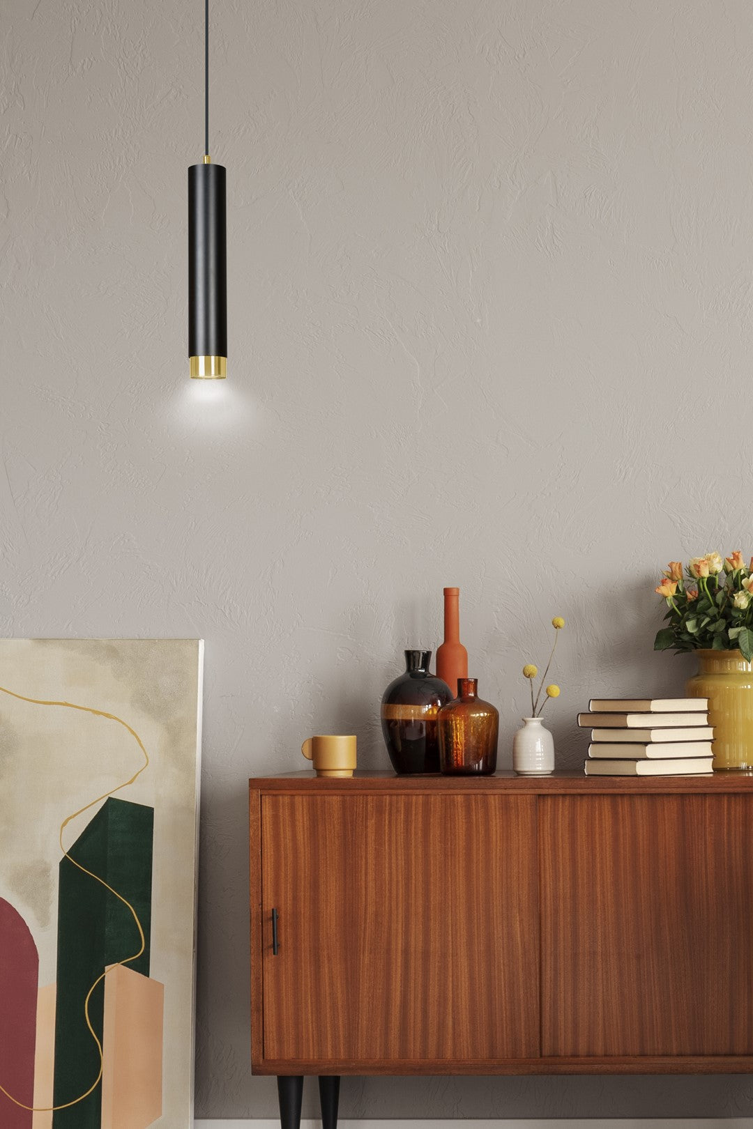 LYONN 1 Black Gold Pendant Lamp