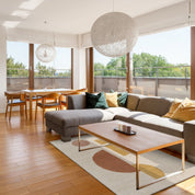 Timeless Luxury Handmade Shaggy Rug in Natural Materials