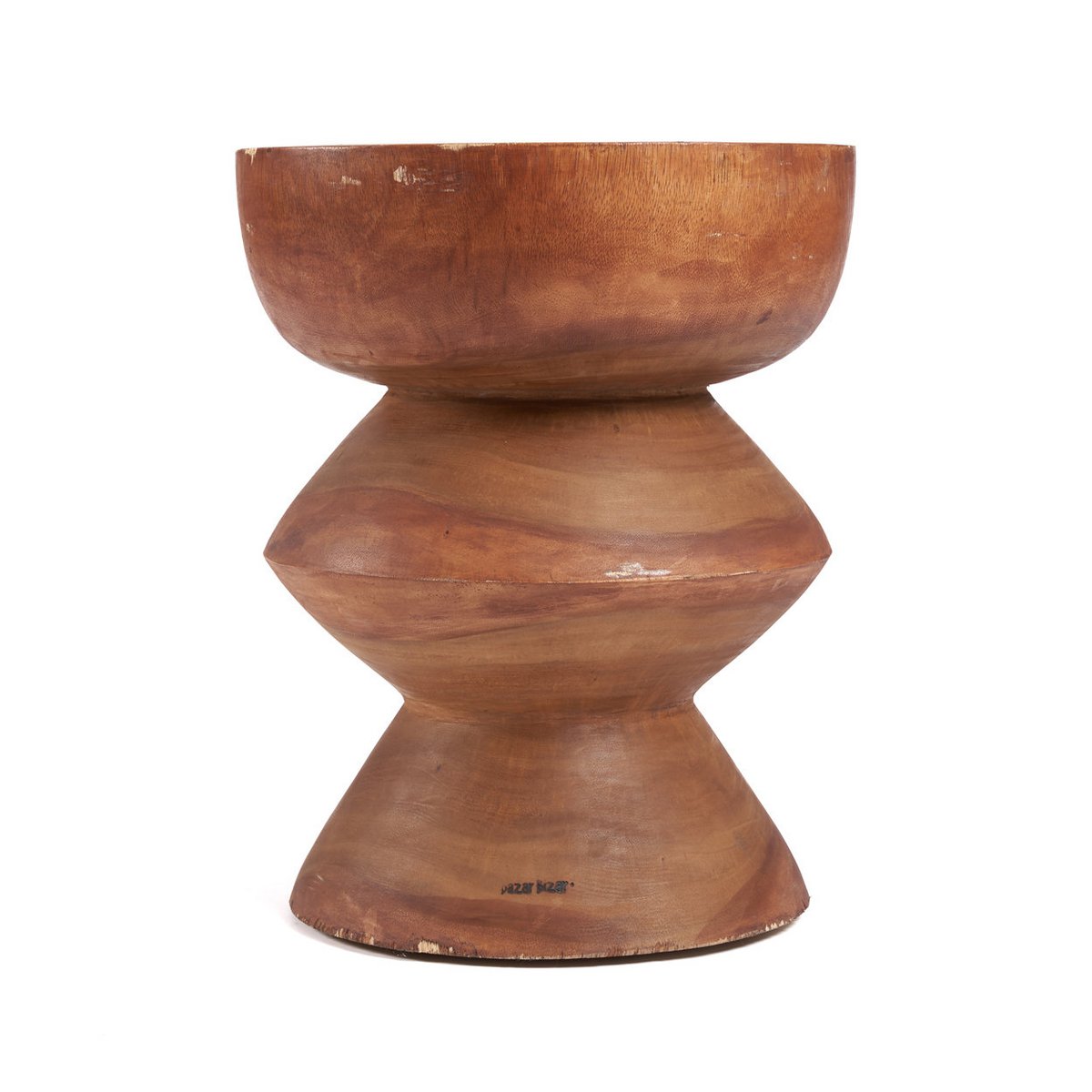 Trapezoid suar wood stool