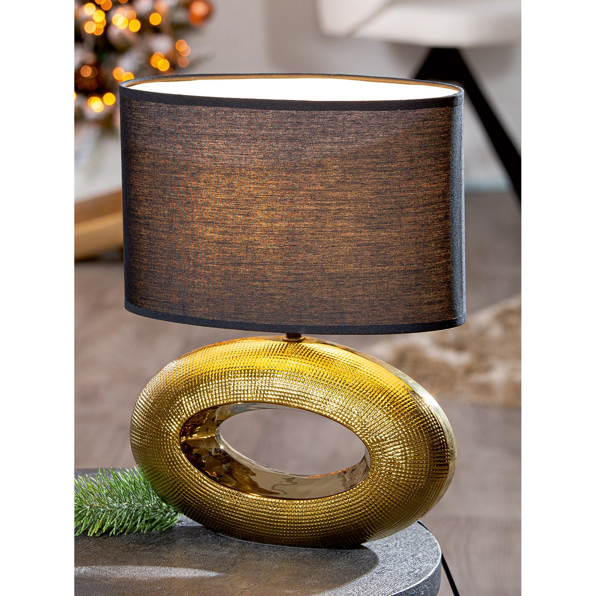 Konya gold ceramic table lamp