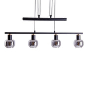Handgemaakte luxe hanglamp in hoogwaardig rookglasontwerp
