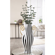 Strata harmony white and gold ceramic vase