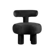 Abrazo velvet armchair black