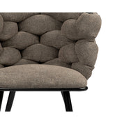 Elegant Hand-Finished Taupe Rock Chairs - Artisanal Craftsmanship