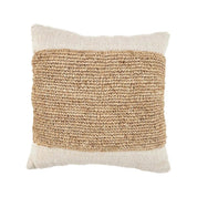 De Raffia Stempel Kussenhoes - Natuurlijk