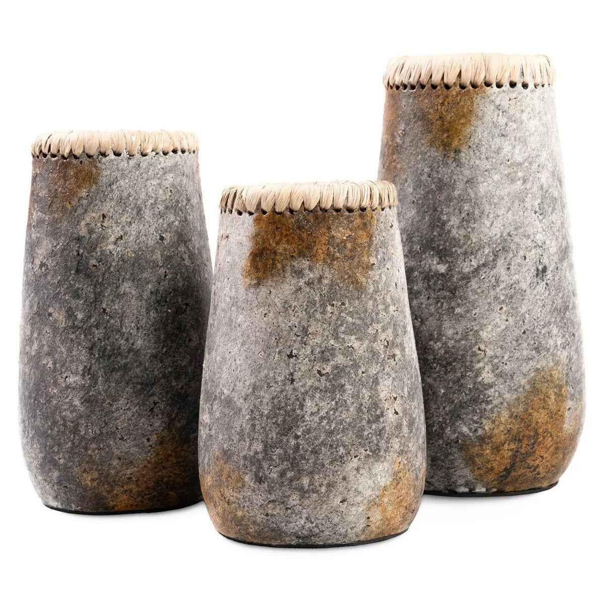 Timeless Handmade Artisan Vase in Antique Grey Design