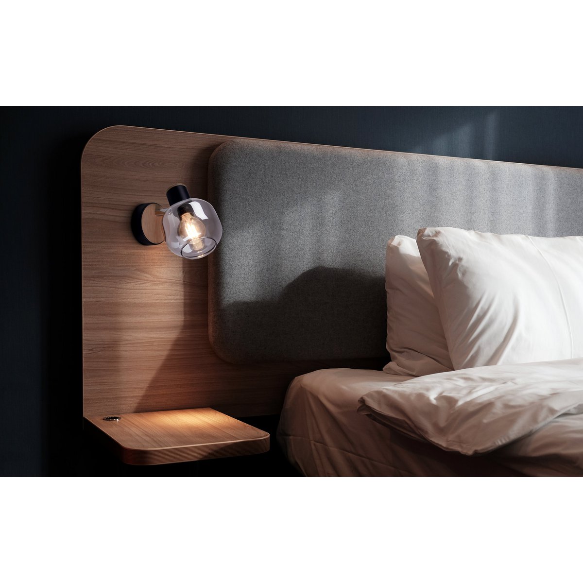 Handgemaakte Fumoso glazen wandlamp - Tijdloos ambachtelijk design