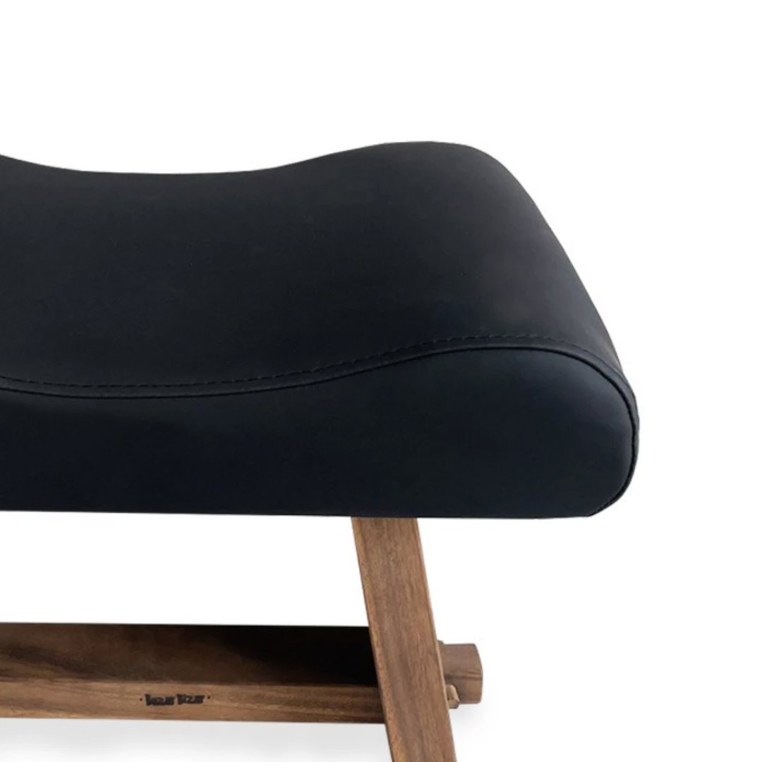 Suar & Leather fusion stool