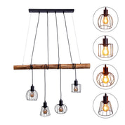 Handgemaakte hanglamp in hout - ambachtelijk ontwerp, premium kwaliteit