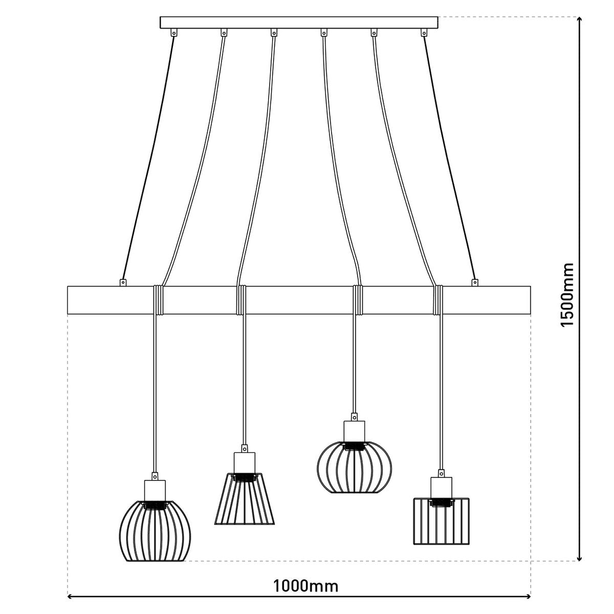 Handgemaakte hanglamp in hout - ambachtelijk ontwerp, premium kwaliteit