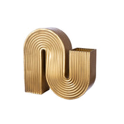 Golden tide metal vase
