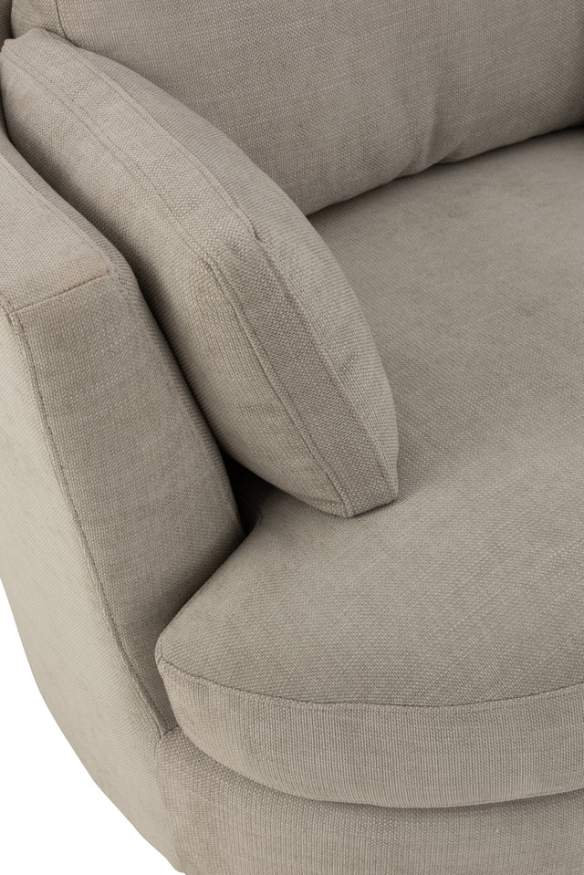 Swivello Luxe draaifauteuil – Grijs textiel & hout